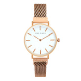 Natalie White Dial Rosegold Watch