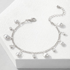 Bewitched Mariam Silver and Pearl Anklet