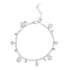 Bewitched Mariam Silver and Pearl Anklet
