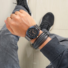 Darksteel Men's Watch Bracelet Stack