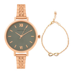 Toned Hour Watch Bracelet Stack