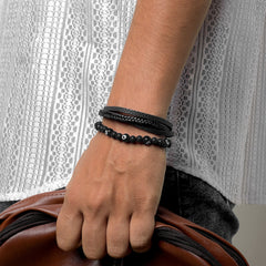 Battle Band Black Men's Bracelet