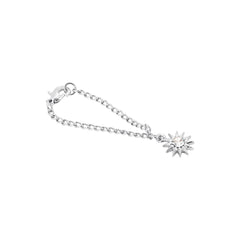 Sunday Rhinestone Silver Watch Charm