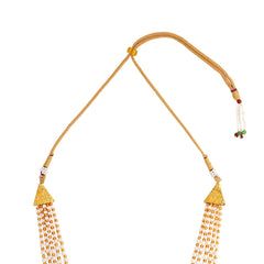 Teejh Aarushi Red Bead And Pearl Necklace