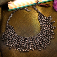 Teejh Alvira Antique Silver Polish Necklace