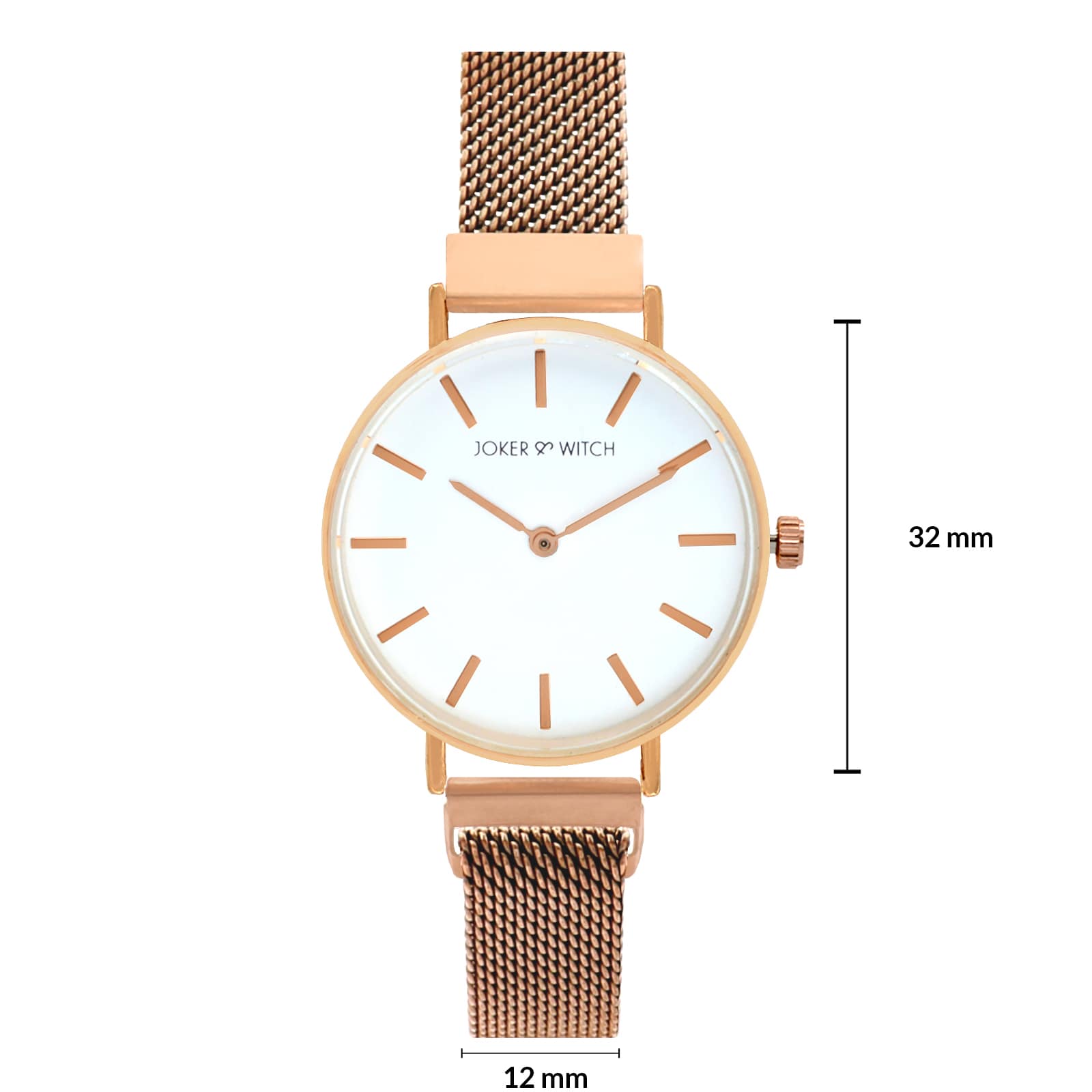 Natalie White Dial Rosegold Watch