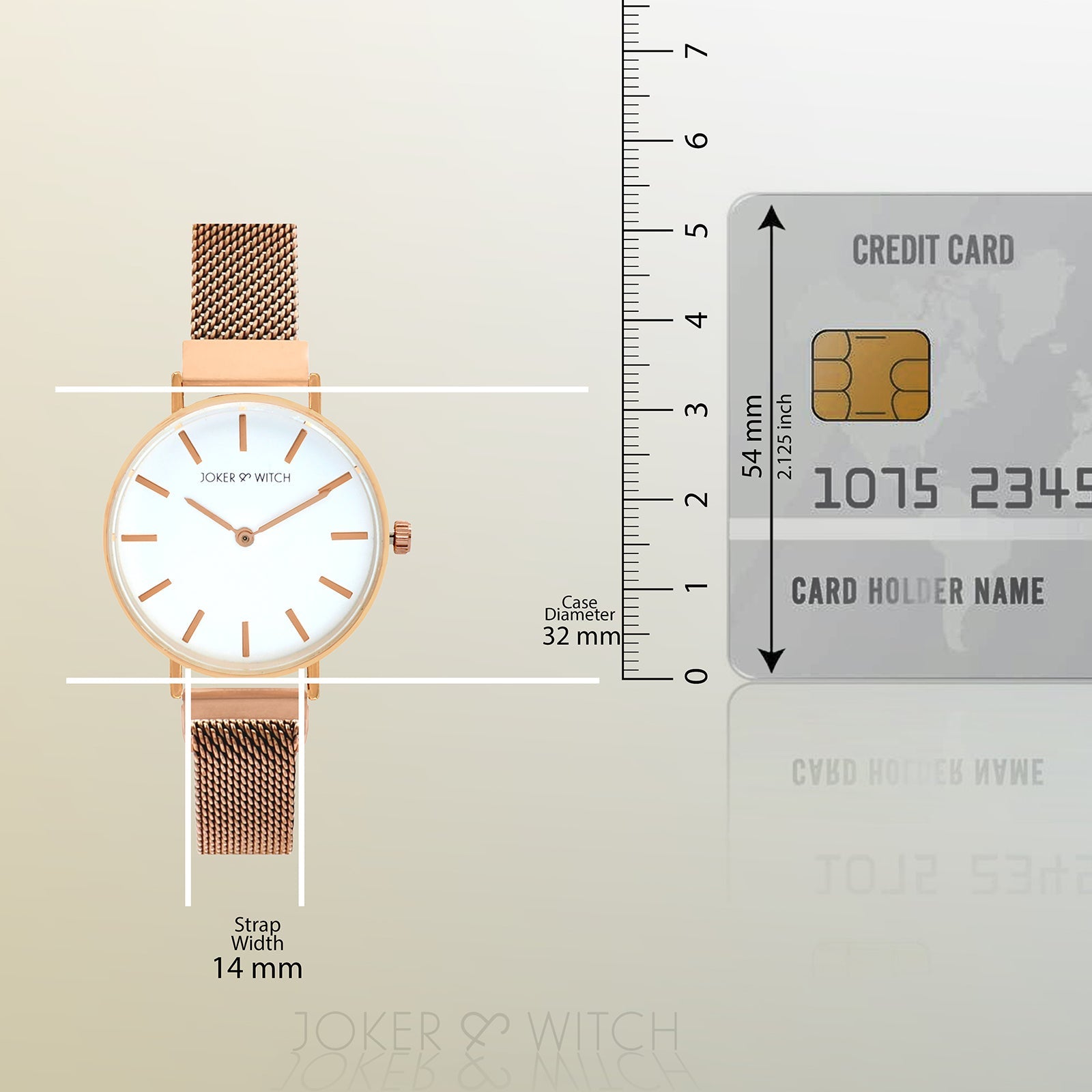 Natalie White Dial Rosegold Watch