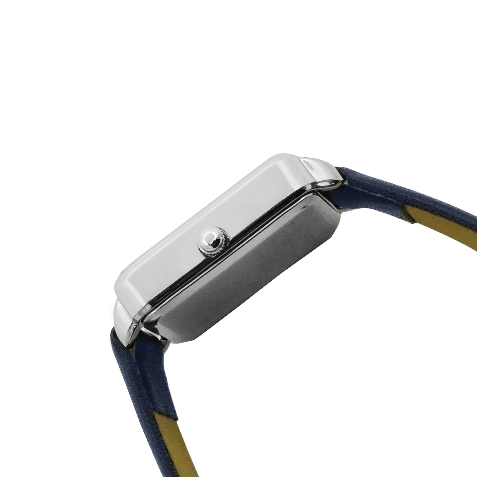 Emily Square White Dial Blue Strap Watch