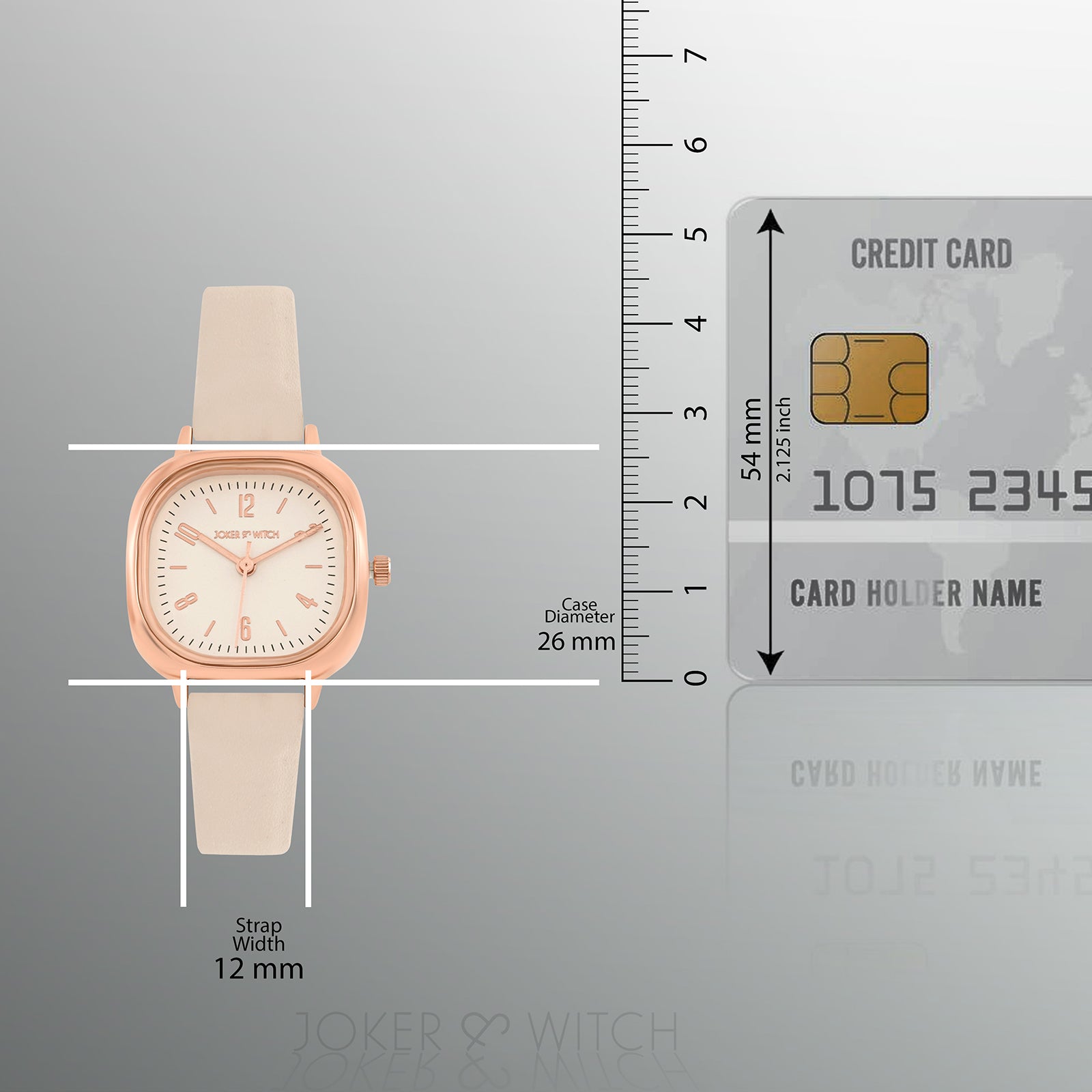 Cinque Rosegold Beige PU Strap Watch