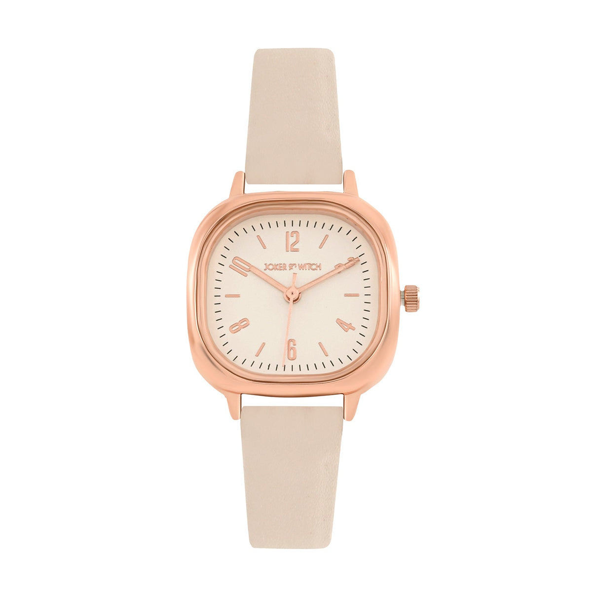 Cinque Rosegold Beige PU Strap Watch