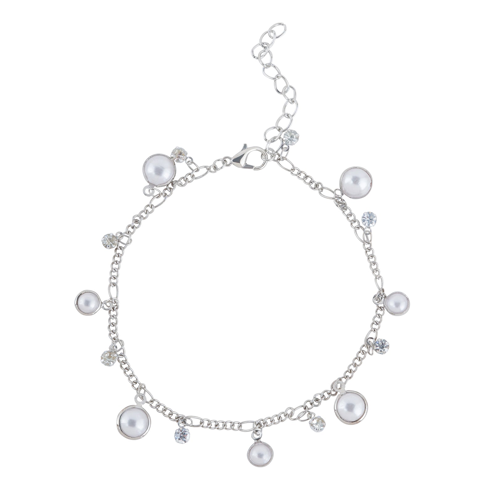 Bewitched Mariam Silver and Pearl Anklet