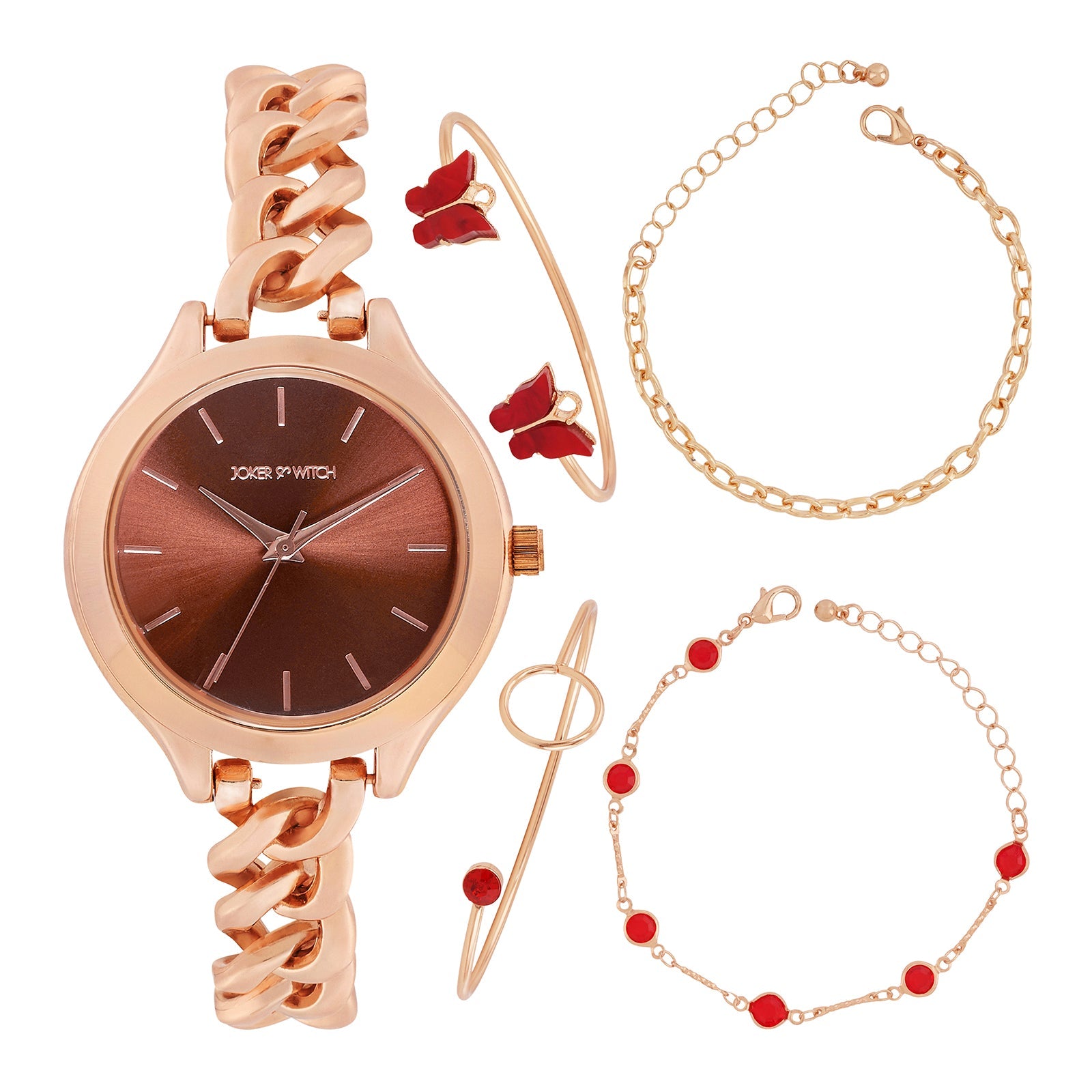 Rosy Vein  Watch Bracelet Stack