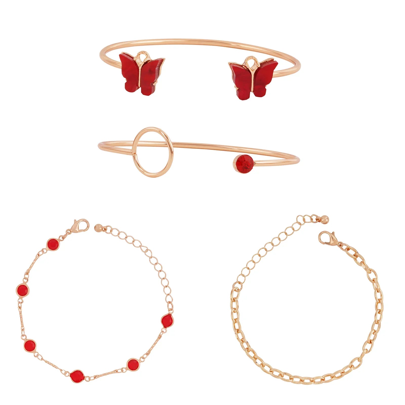 Rosy Vein  Watch Bracelet Stack