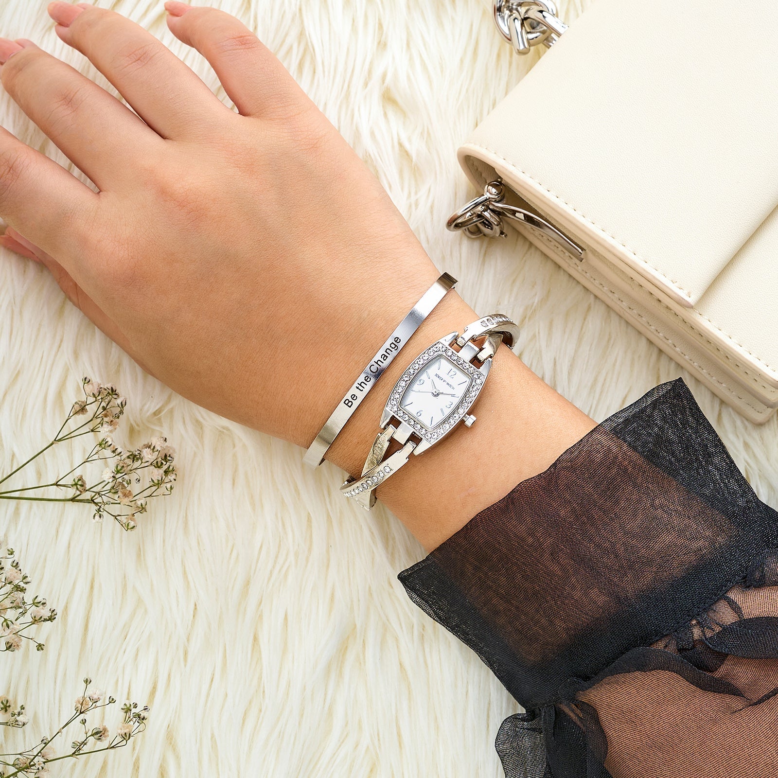 Frost Hour Watch Bracelet Stack