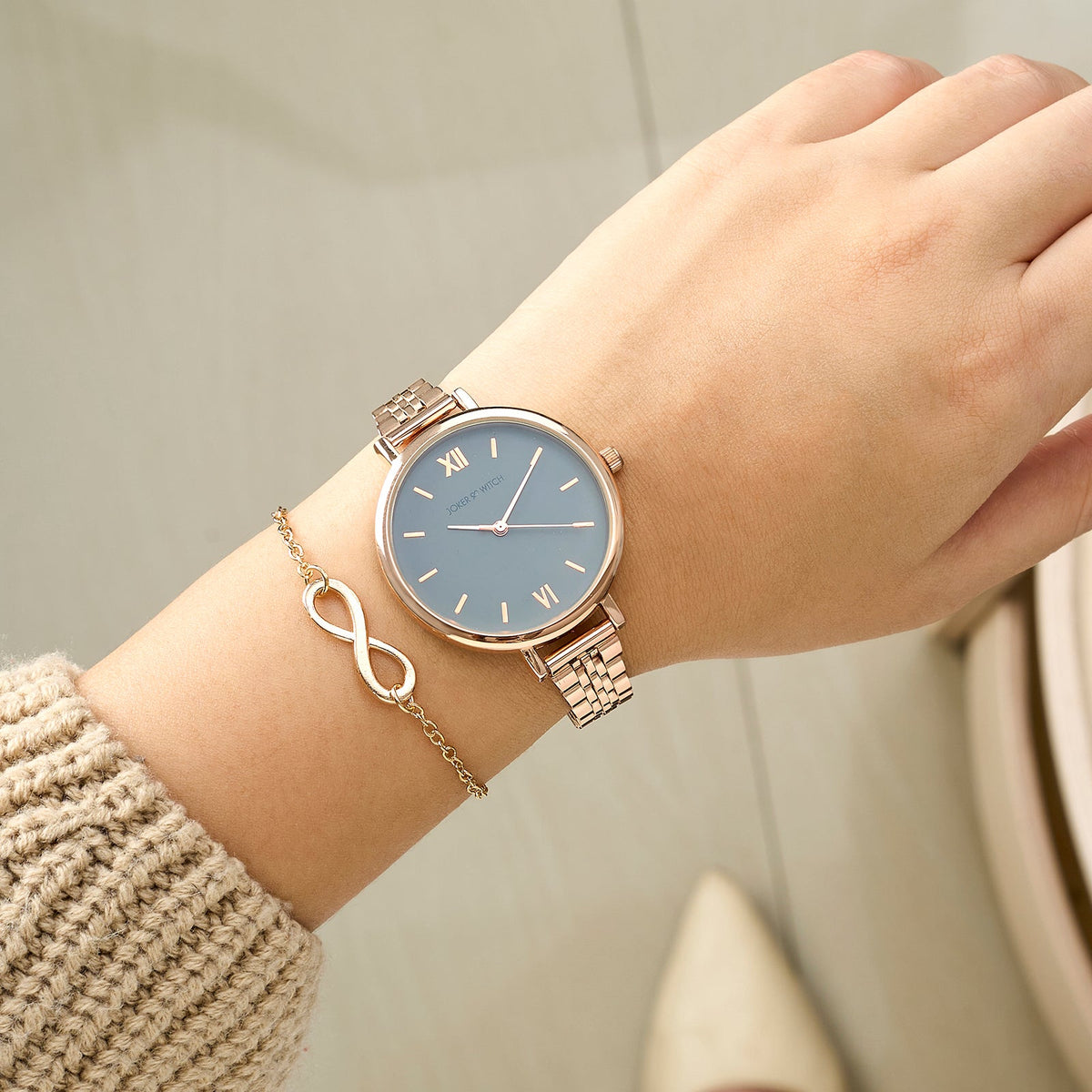 Toned Hour Watch Bracelet Stack