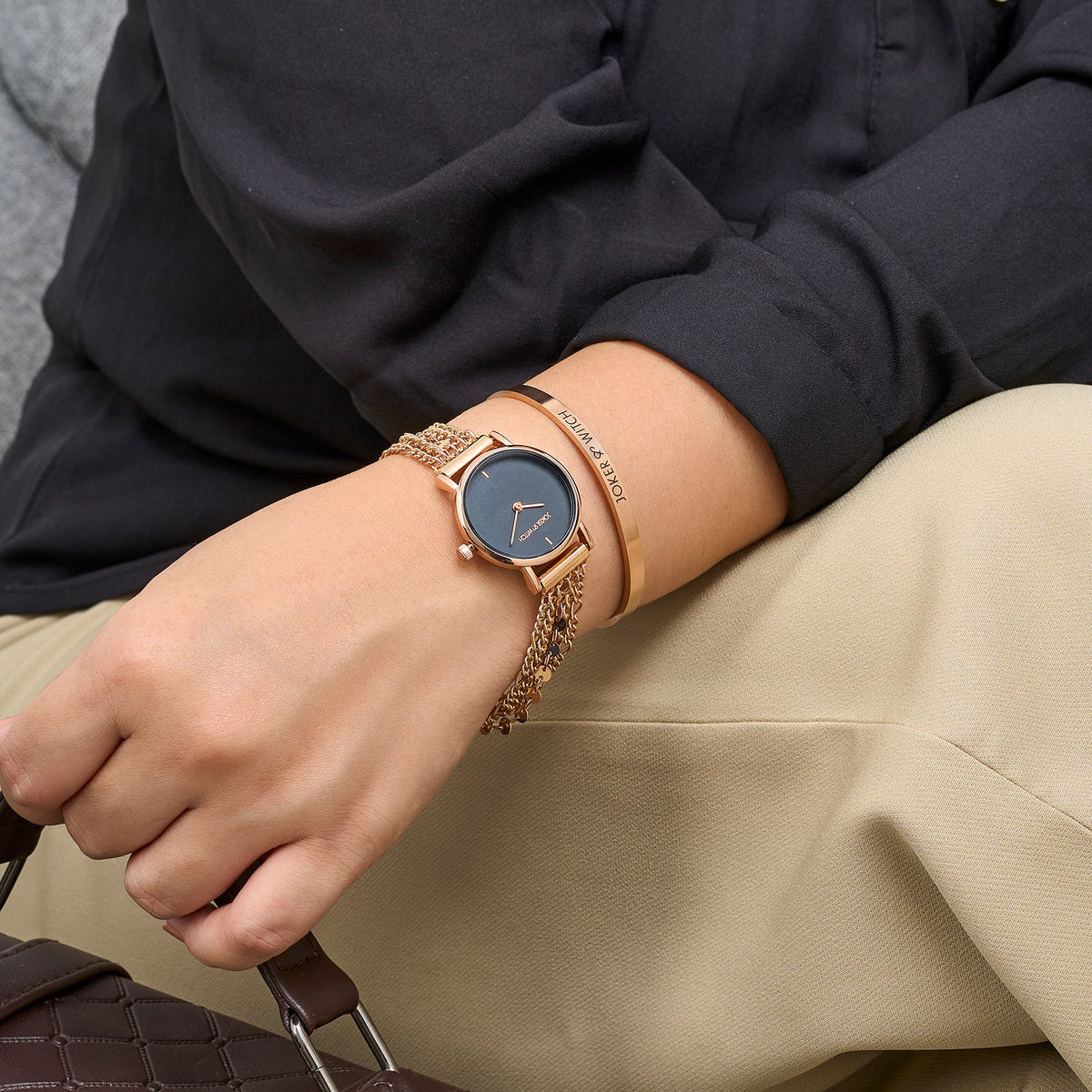 Caramel Mist Watch Bracelet Stack