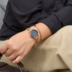 Caramel Mist Watch Bracelet Stack