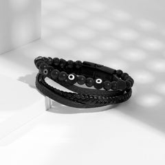 Battle Band Black Men's Bracelet