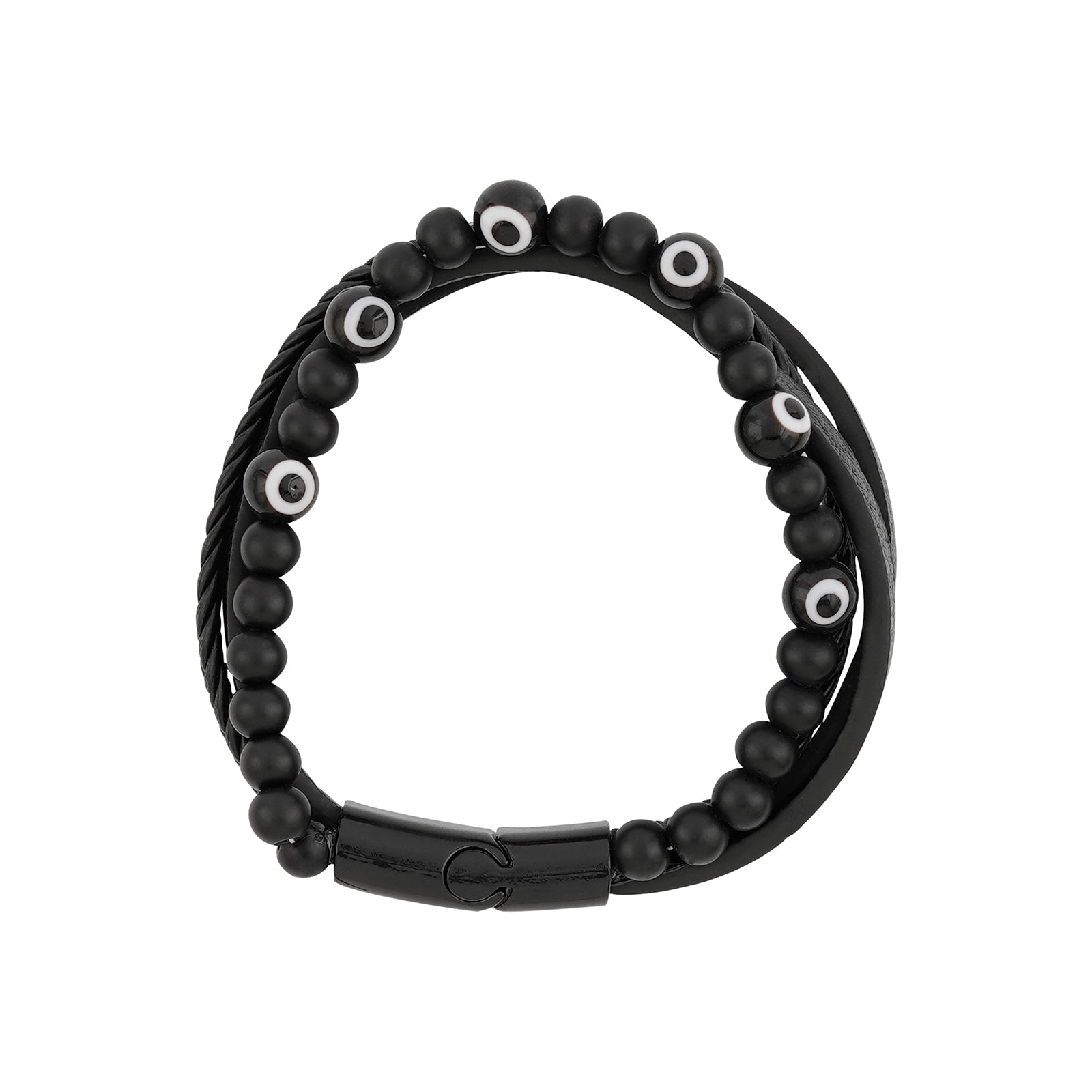 Battle Band Black Men's Bracelet