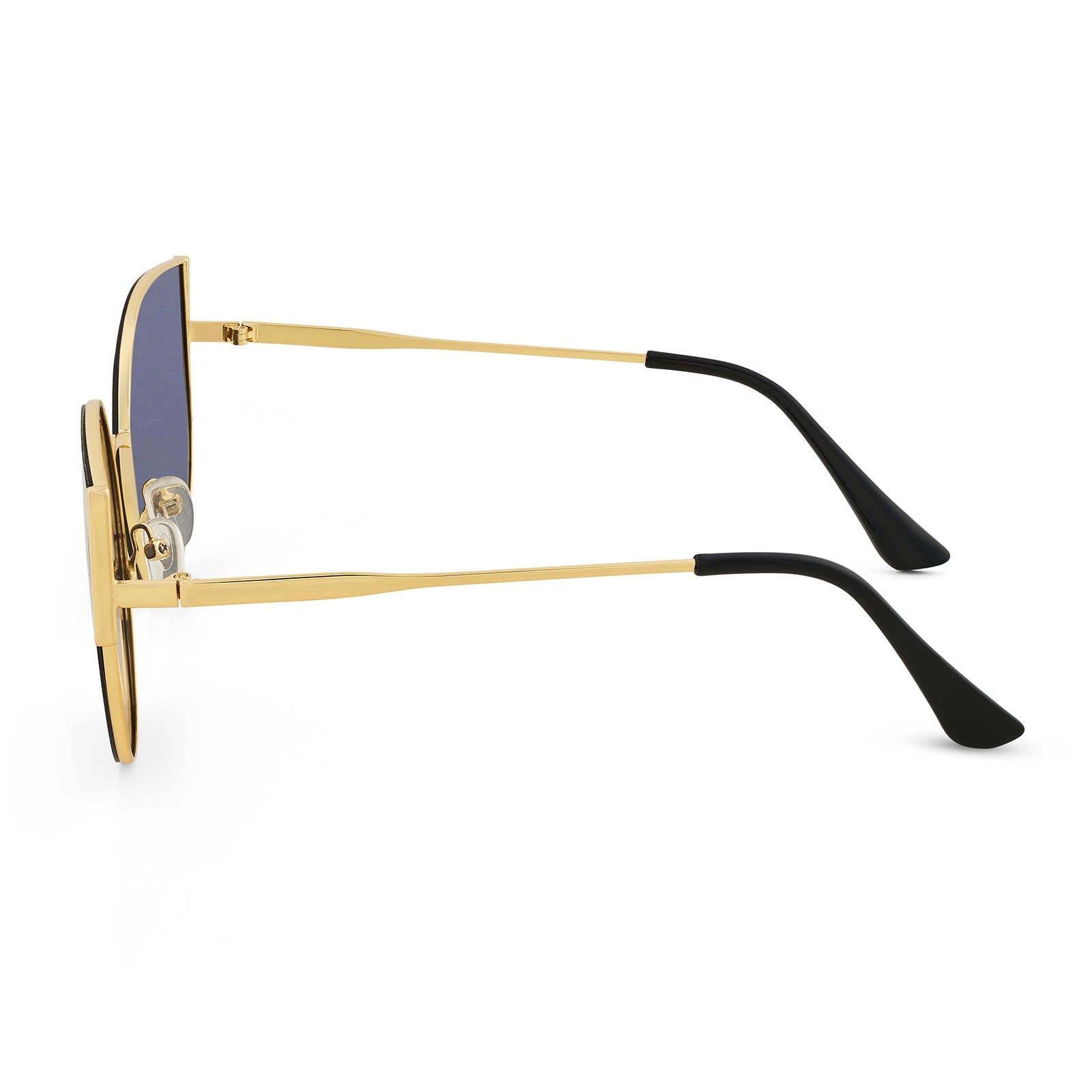 Vixen Round Cateye Sunglasses With Gold Frames And Grey Lenses
