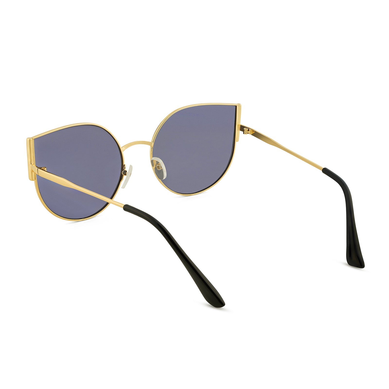 Vixen Round Cateye Sunglasses With Gold Frames And Grey Lenses