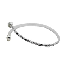 Bhamini White Silver Oxidized Bracelet