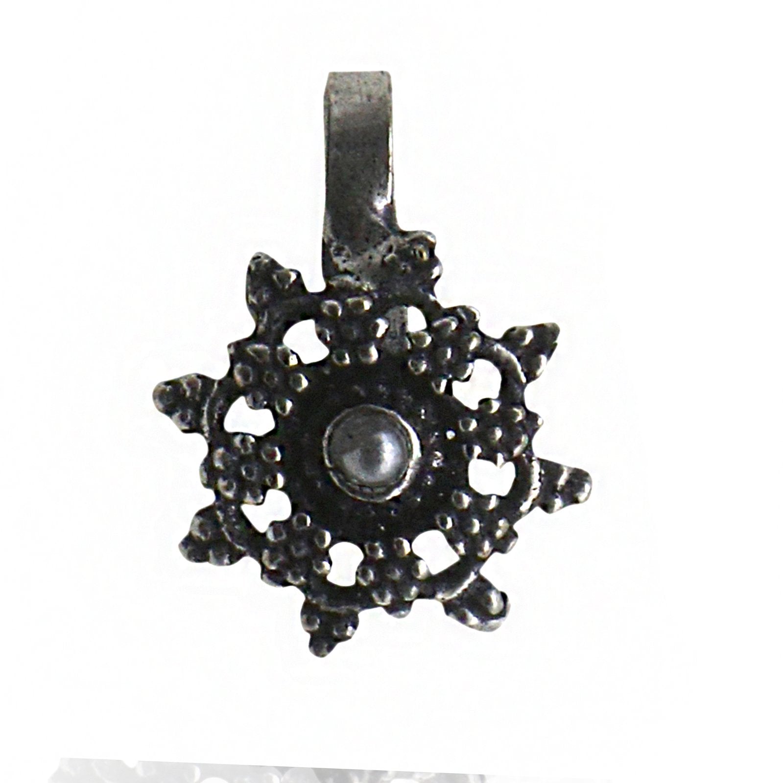 Gauri White Stone Floral Nose pin