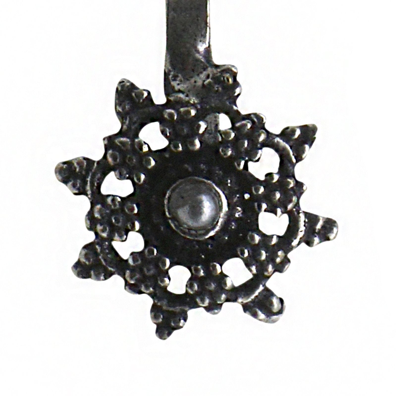 Gauri White Stone Floral Nose pin