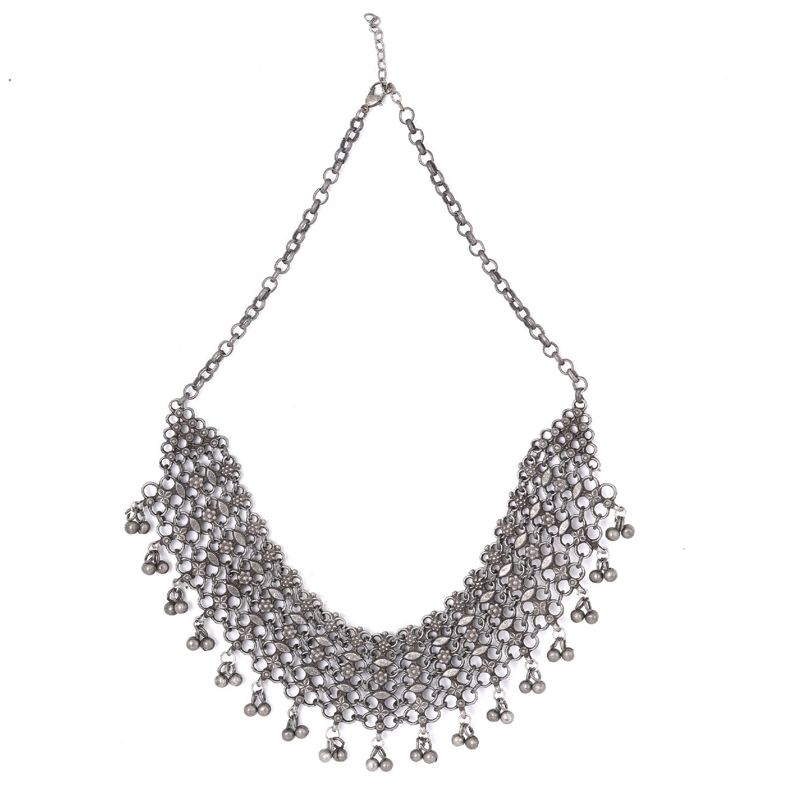 Teejh Alvira Antique Silver Polish Necklace