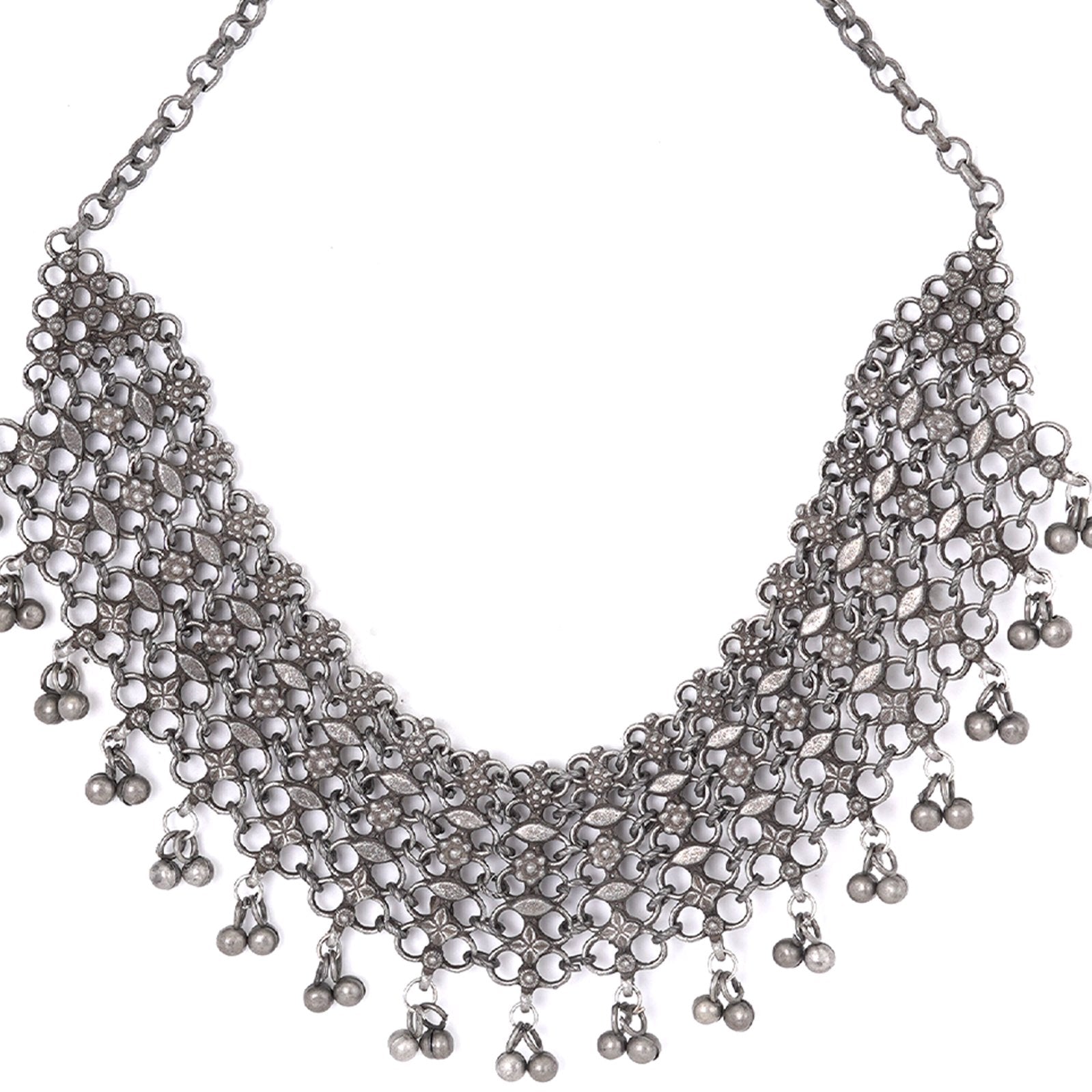 Teejh Alvira Antique Silver Polish Necklace