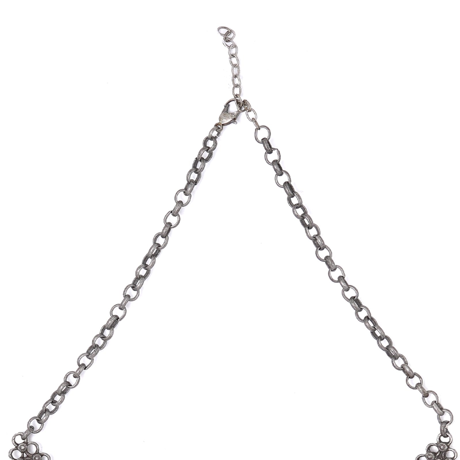 Teejh Alvira Antique Silver Polish Necklace