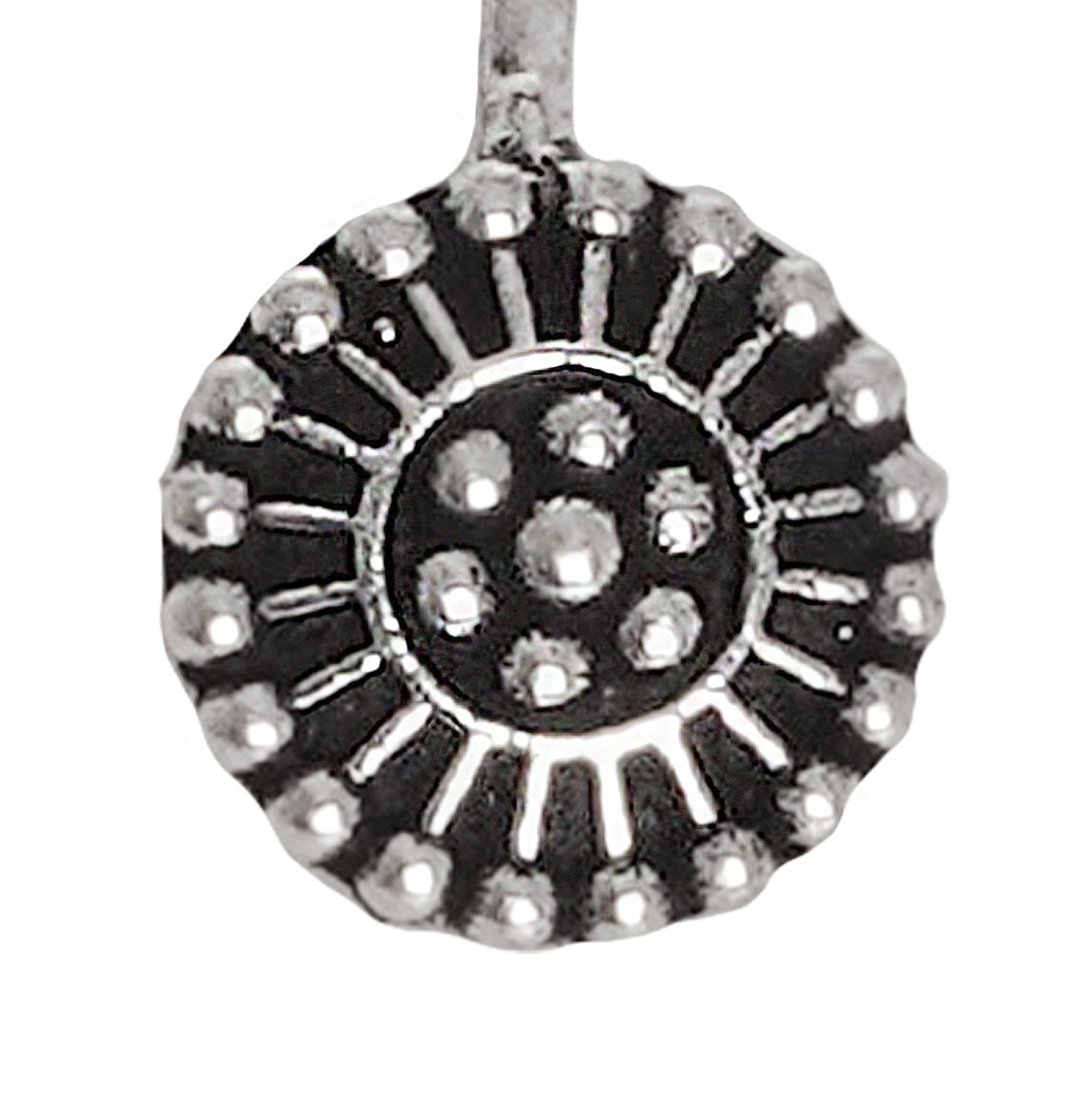 Teejh Ria Silver Oxidised Nose Pin