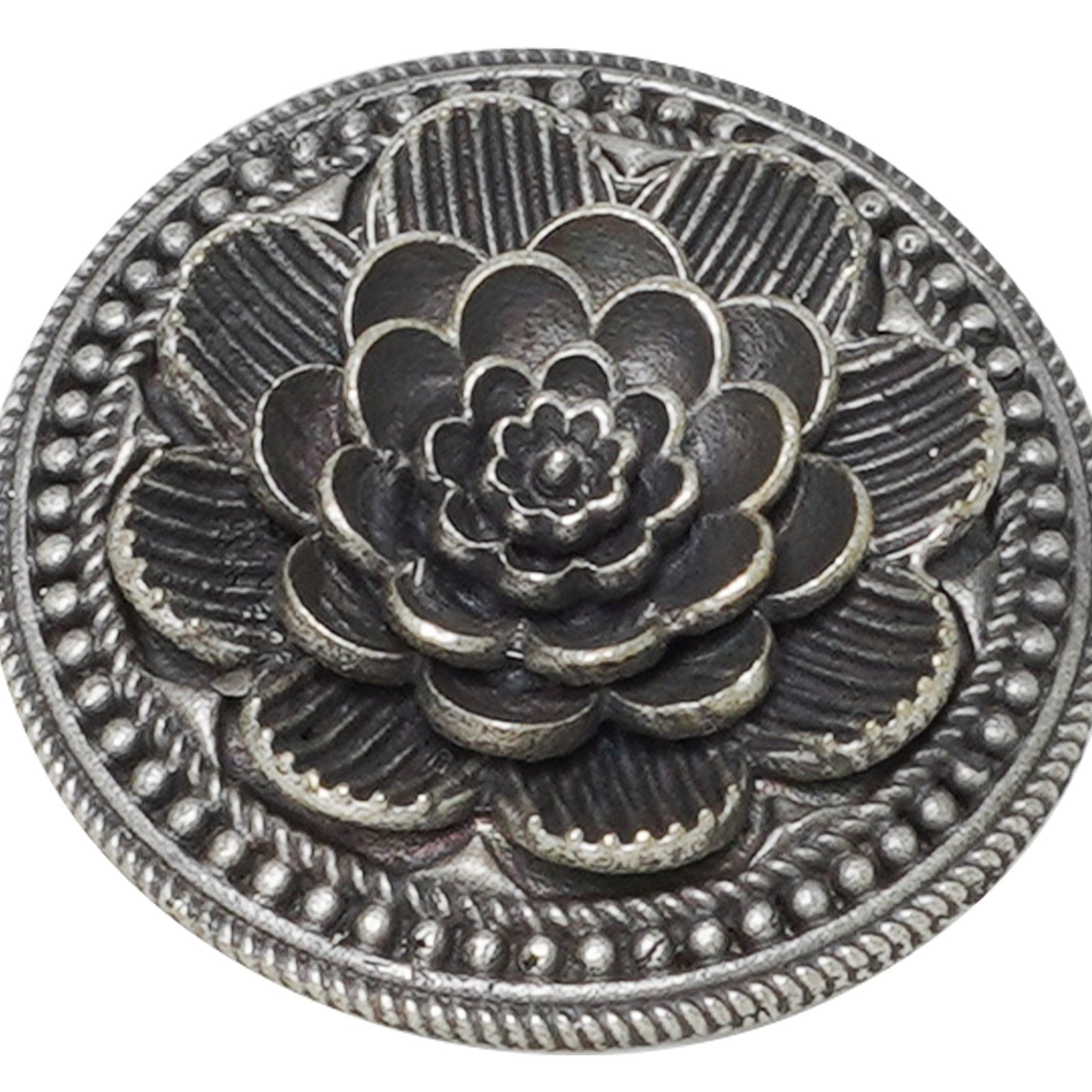 Teejh Smriti Floral Silver Oxidised Ring