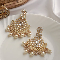 Teejh Aashnaa Pearl and Polki Earring